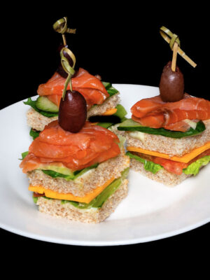 Smoked Salmon Mini Sandwich Platter | Vancouver Catering Online